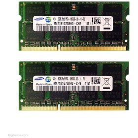 تصویر رم لپ تاپ سامسونگ 8 گیگابایت DDR3 با فرکانس 1333 مگاهرتز Samsung RAM 8GB DDR3 1333 MHz PC3-10600U CL9 Laptop Memory