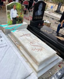 تصویر سنگ قبر مرمر سفید خاص کد 138 