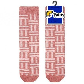 تصویر جوراب حوله ای آنتی باکتریال پاتریس Patris Socks طرح برجسته آجری 