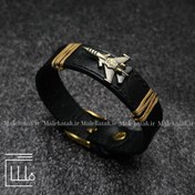 تصویر دستبند چرمی پسرانه مدل جت 