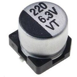 تصویر خازن الکترولیت220UF 6.3V SMD 
