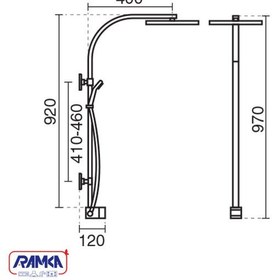 تصویر علم دوش KWC مدل اونیکس KWC Onix Shower Rail