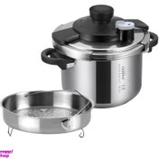 تصویر زودپز جی فی نی مدل GS-01 PLUS ظرفیت ۶ لیتر با بدنه استیل 