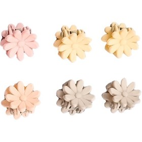 تصویر کلیپس مو طرح شکوفه مجموعه ۶ عددی 