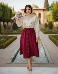 تصویر شومیز دامن شمعدونی 