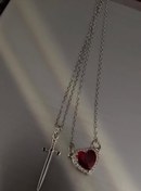 تصویر گردنبند قلب شمشیری 
