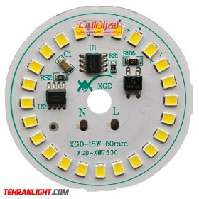تصویر چیپ ال ای دی 18 وات مدل xgd بسته 5 عددی 