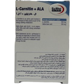 تصویر L Carnitin And ALA Eurho Vital ال کارنیتین و آ ال آ یوروویتال 