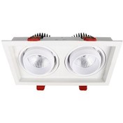 تصویر چراغ سقفی گریل 15×2 وات سفید طبیعی ای دی سی Grill Ceiling lighting 2×15 W, Natural white EDC