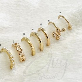 تصویر گوشواره ایرکاف طلایی 