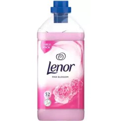 تصویر نرم کننده لباسشویی ایتالیایی لنور Lenor Pink Blossom با رایحه شکوفه صورتی برای 52 بار شستشو 1.82 لیتر 