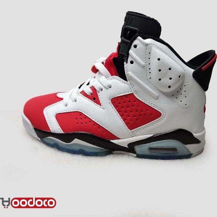 jordan retro 6 white and red