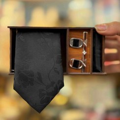 تصویر ست کروات و پوشت و دکمه سر آستین کد (4480) Tie, cufflinks and cufflinks set code (4480)