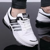 تصویر کتانی مردانه ادیداس سفید و مشکی 