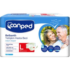 تصویر پوشک چسبی بزرگسال جان پد سایز large بسته 30 عددی Canped adult diapers, large 30pcss