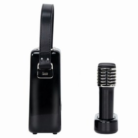 تصویر بلندگو بلوتوث با Microphone Karaoke Double Songbird Hq مشکی دیووم Divoom 