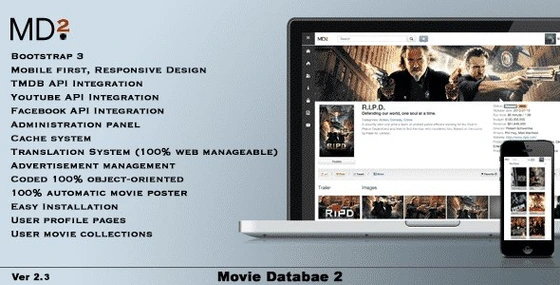 خرید و قیمت دانلود اسکریپت PHP دیتابیس فیلم Movie Database | ترب