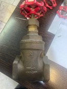 تصویر شیر کشویی برنجی دنده سایز 2" #200 از جنس بدنه و استیم و سیت B62, بار اصلی GATE VALVE 2" 200LB BODY, STEM , SEAT B62