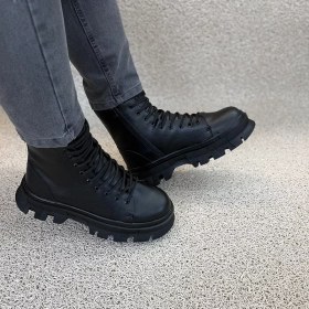 تصویر کفش بوت برشکا مشکی کد 1621 