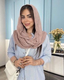 تصویر شال مدل درسا - آبی روشن Dorsa