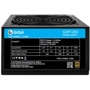 تصویر منبع تغذیه کامپیوتر 1250 وات ماژولار گیگا مدل GIGA GAP1250 80 Plus GOLD 