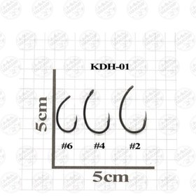 تصویر قلاب کپوری حرفه ای رمیکسون KDH-01 سایز ۴ بسته ۱۰ عددی Kudos Fishing 