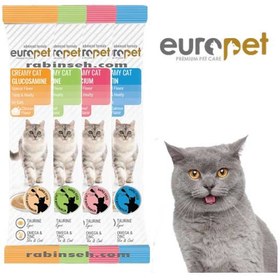 تصویر بستنی یوروپت مخصوص گربه 4 عدد (4 طعم مختلف) - اورجینال Europet Creamy Cat 4