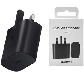 تصویر شارژر دیواری 25 وات سامسونگ اورجینال (3 پین) - مشکی Samsung25W Wall Charger original (3pin)