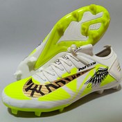 تصویر کفش فوتبال نایکی مدل eagle1111 استوک میخی سفید سبز 