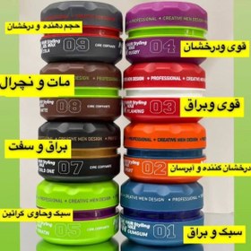 تصویر واکس مو حالت دهنده نیشمن (Nishman) مدل Matte شماره 08 حجم 150 میلی لیتر Nishman Hair Styling WAX Matte 08 , 150ml