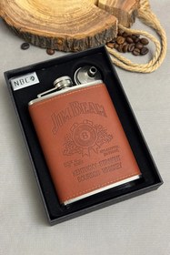 تصویر بطری جیبی nbco مدل چرم 