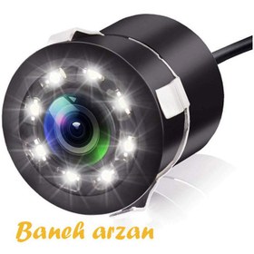 تصویر دوربین دنده عقب هشت LED دید در شب خودرو 8LED CAR REAR CAMERA 