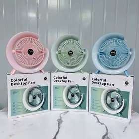 تصویر پنکه رومیزی چراغ دار 484 