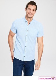 تصویر پیراهن کلاسیک پاییزی مردانه برند ال سی وایکیکی ترک رنگ آبی کد ty33562767 