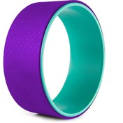 تصویر چرخ بدنسازی یوگا ویل حرفه ای مدل YWL-450 | ارغوانی/سبز 