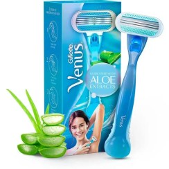 تصویر تیغ اصلاح زنانه 3 لبه ونوس حاوی آلوئه ورا 