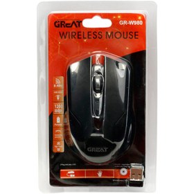 تصویر ماوس بی سیم گریت مدل GR-W980 Great GR-W980 Wireless Mouse