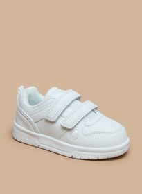 تصویر کفش ورزشی رنگی پسرانه با بند چسبی برند lbl by shoexpress Boys Colourblock Sneakers With Hook And Loop Closure