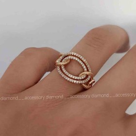 تصویر انگشتر بیضی نگینی 