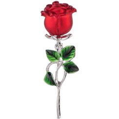 تصویر سنجاق سینه گل رز قرمز مدل ZGS03 