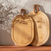 تصویر تخته برش و سرو امسان مدل LAVIN مجموعه 2 عددی Emsan Bamboo Lavin 2-Piece Cutting Board