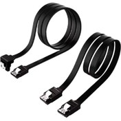 تصویر کابل دیتا ساتا 6 گیگ ایسوس اصلی پک دوتایی قفل دار 