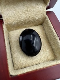 تصویر عقیق جزع یمانی اصیل|طبع عالی و رنگ مشکی جذاب کد G071 Agate