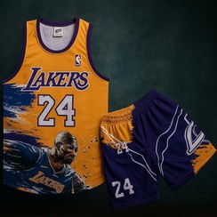 تصویر تاپ و شلوارک بسکتبالی مردانه Nike جنس پارچه سوزنی تنفسی 