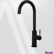 تصویر ست 4تایی شیرآلات البرز روز مدل رومانیا مشکی Alborz Rooz MARTIN gold