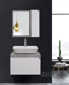 تصویر کابینت روشویی کاکتوس مدل elegante 60 سفید کد 5028 