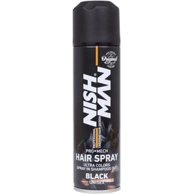 تصویر اسپری رنگ مو نیش من (مشکی) حجم 150 میلی لیتر - NISHMAN Hair color spray (BLACK) 150 ml 