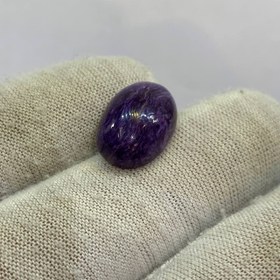 تصویر نگین چاروئيت اصل روسیه سایز 16*11 تراش بیضی 