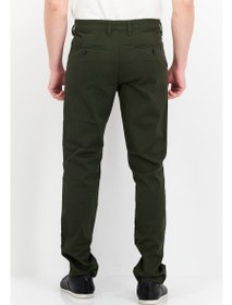 تصویر شلوار چینو مردانه فیت باریک و کشی، رنگ زیتونی برند selected homme Men Slim Fit Stretchable Solid Chino Pants, Olive