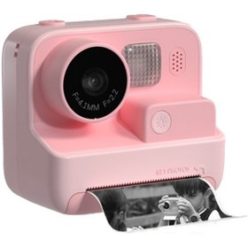 تصویر Kids Dijital Camera دوربین پرینتر دار حرارتی صورتی Porodo 